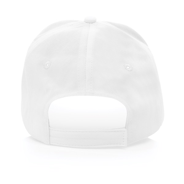 Casquette 5 panneaux en coton recyclé 190gr IMPACT - Blanc