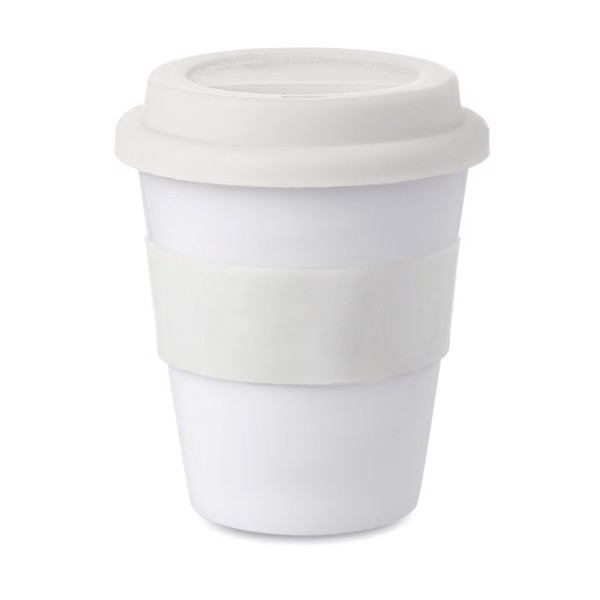 PP tumbler with silicone lid Astoria - White