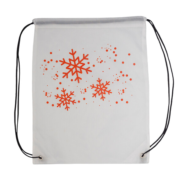 Glitter christmas gift bag - White