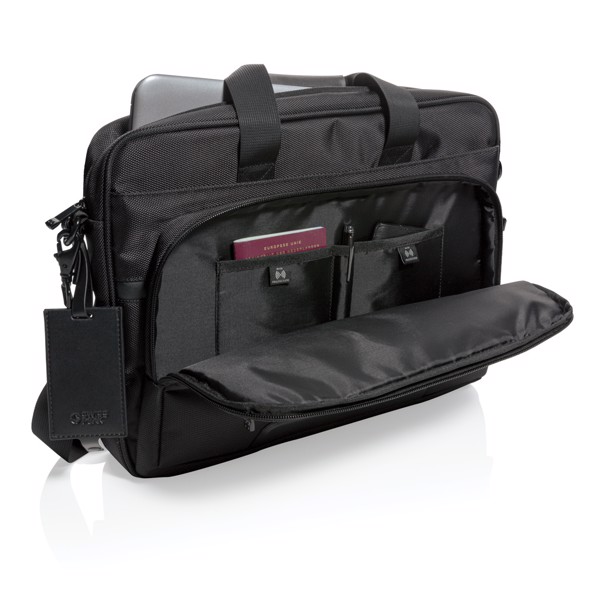 Swiss Peak laptop bag RFID, 15.6 inch, 1680D RPET