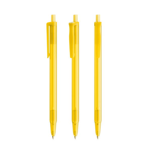 BIC® Clic Stic Ballpen - Frosted Yellow / Blue Ink