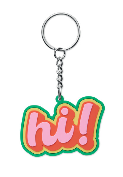 Custom PVC rubber NFC keyring with a double-sided logo design - 50mm / K1 ring / Tissue paper wrapping / Read-only