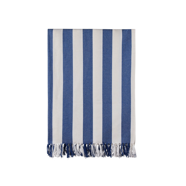VINGA Serviette hammam GRS Ornos - Bleu / Blanc