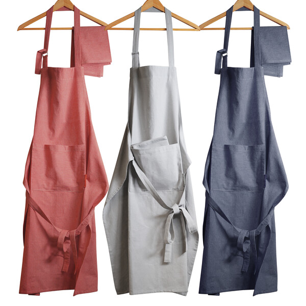 Tablier/torchon STRIPCOOK - gris