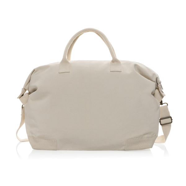 Kezar AWARE™ 500 gsm recycled canvas deluxe weekend bag - Off White