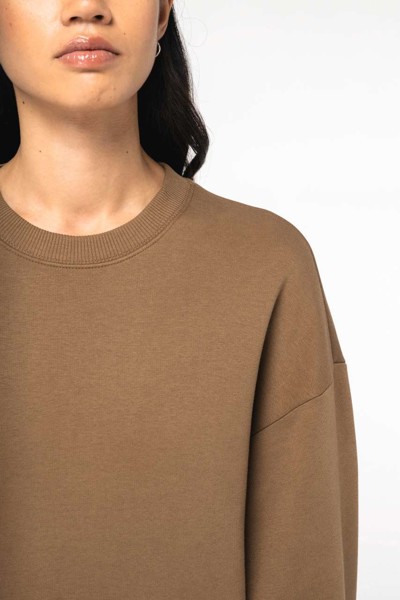 Unisex Eco-Friendly Oversized Crew Neck Sweatshirt - Ivory / 3XL