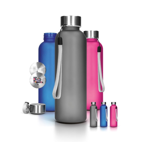 BOUTEILLE GOURDE 57 cl TRANSLUCIDE EN rPET - Noir