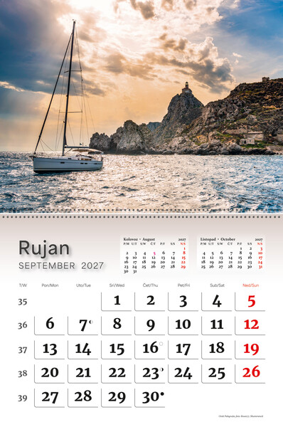 Preklopni zidni kalendar – Obala i more
