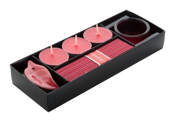 Incense Set Incienso, Strawberry - Red