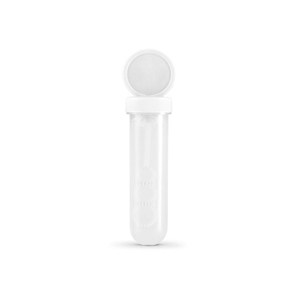 BUBBLY. Tube de bulles de savon en PP - Blanc