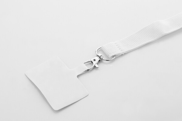 RPET lanyard na mobil Revent Call - Bílá