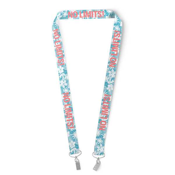Cordino in poliestere riciclato (RPET) sublimato con 2 clip - 20mm Larghezza / L4 Clip Bulldog