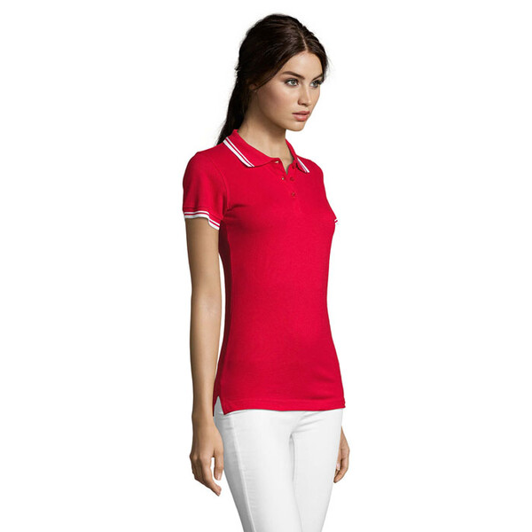 PASADENA pólo mulher 200g Pasadena Women - Vermelho / BrancoL