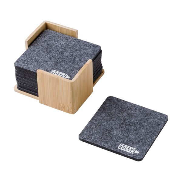 Conjunto de bases para copos em feltro rPET Lawrence