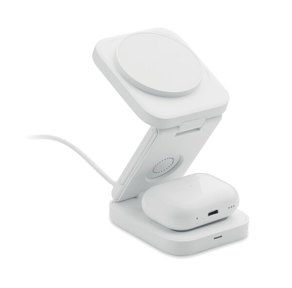3in1 foldable charging station Satelit - White