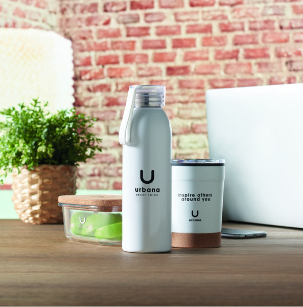 Edelstahlflasche 650ml Bira - Weiß