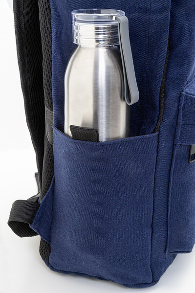 Sac à dos en canvas recyclé Recabak - Bleu
