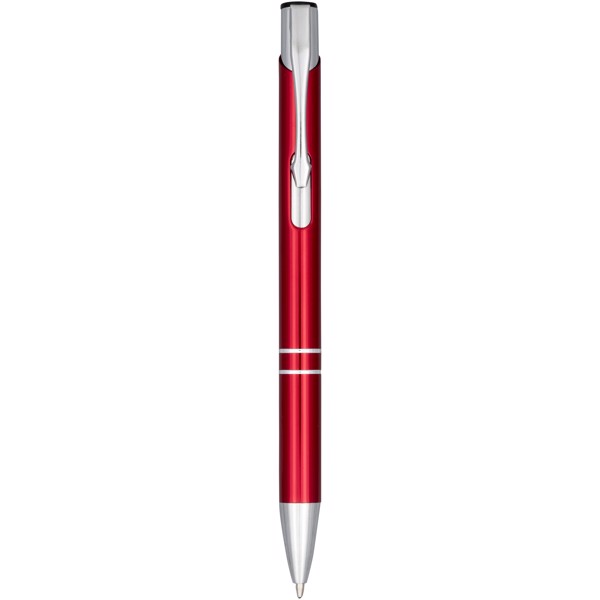 Moneta anodized aluminium click ballpoint pen (blue ink) - Red