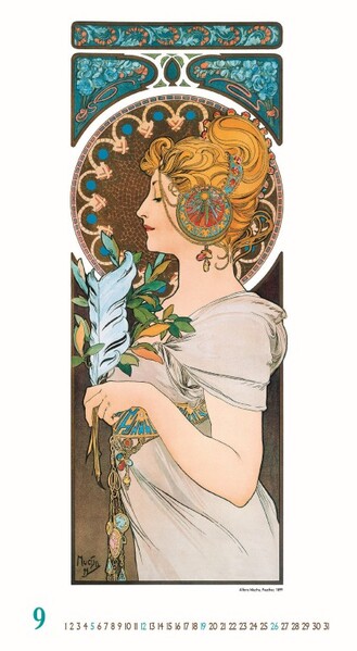Nástenný Kalendár Alfons Mucha 2027
