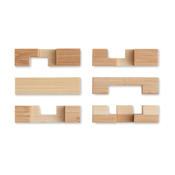Bamboo puzzle Squarenats, 45x45 mm