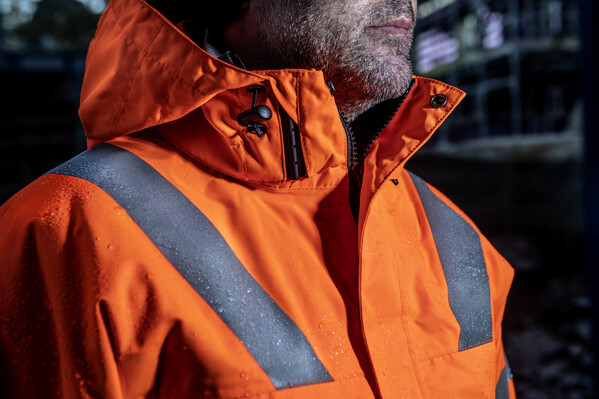 6418 PADDED JACKET ORANGE HV XS