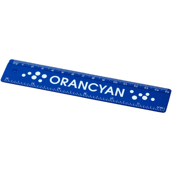 Règle en plastique Renzo 15 cm - Bleu
