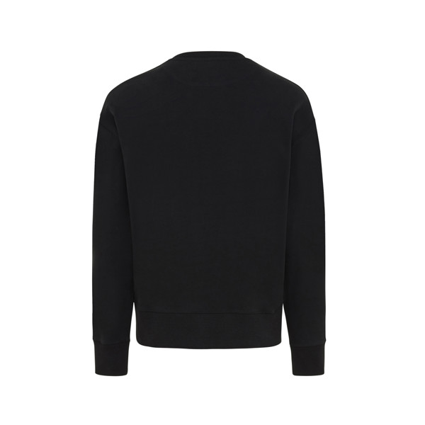 Sweater à col rond en coton recyclé Iqoniq Kruger - Noir / XL