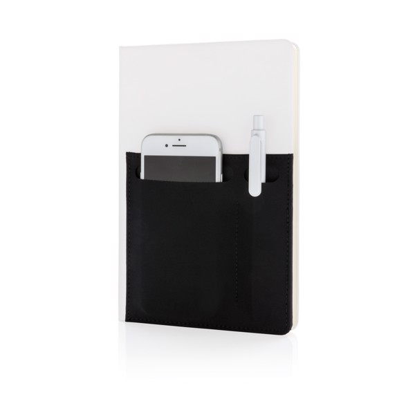 Libreta A5 Deluxe con bolsillos inteligentes - Blanco
