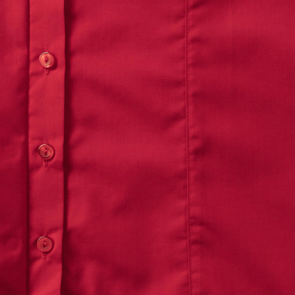 Ladies' Fitted Poplin Shirt - Classic Red / L