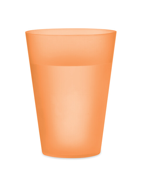 Copo reutilizável eventos 300ml Festa - Laranja Transparente