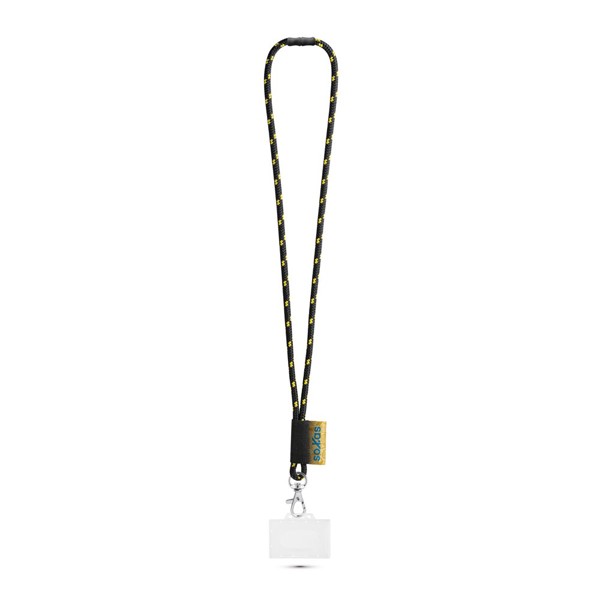 BRIDPORT. Custom polyester lanyard - 300 - Black