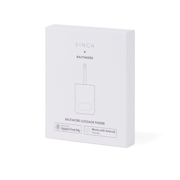 VINGA Baltimore RCS Luggage Tag With Finder Dual - Greige