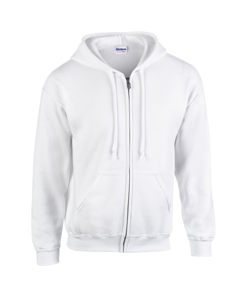 Zipped Hoodie Sweatshirt GI18600 - White / S