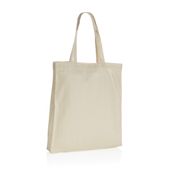 Sac tote en coton recyclé avec soufflet Impact AWARE™ - Blanc