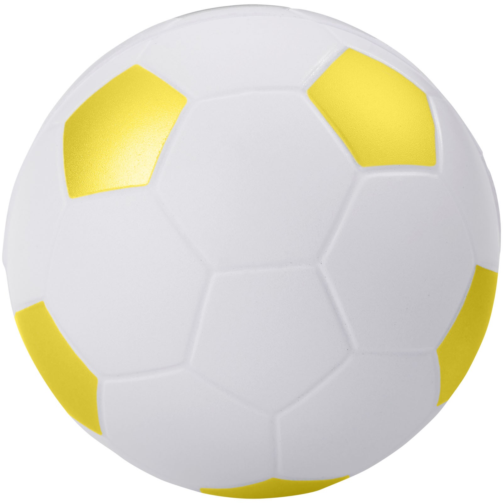 Antistresový míč Football - Žlutá / Bílá