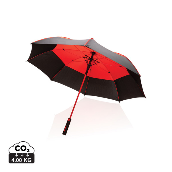 Parapluie tempête 27" en rPET ouverture auto Impact AWARE™ - Rouge