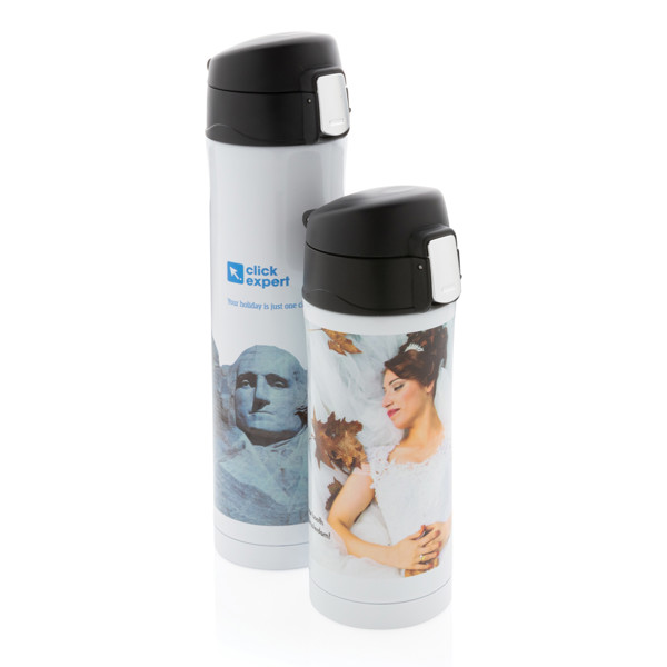 Xd Collection vacuum mug,300ml recycled steel - White