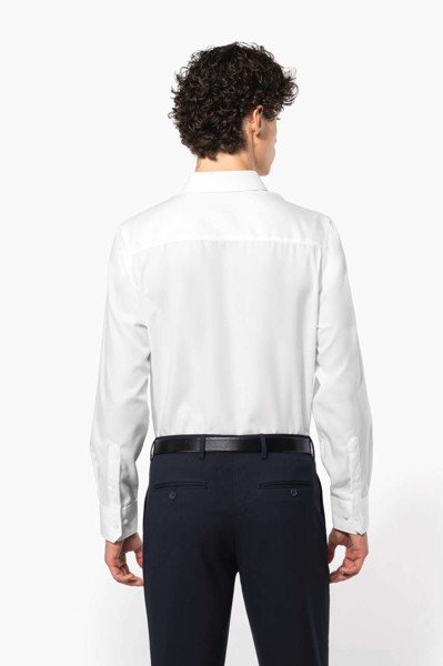 Men's Fitted Long-Sleeved Non-Iron Shirt - White / M