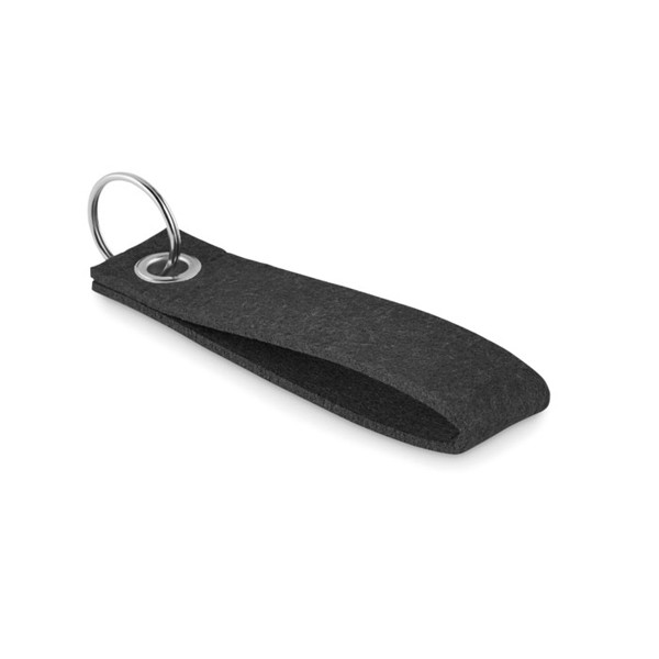 RPET felt key ring Suora - Black