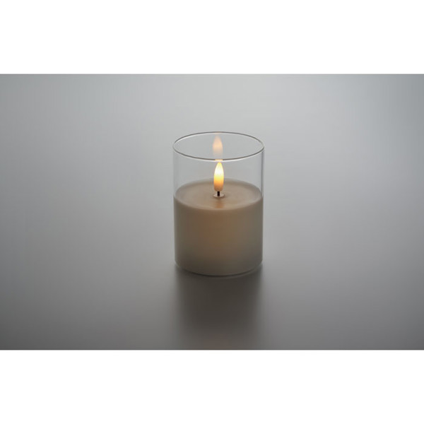 LED wax candle in glass holder Xandle+