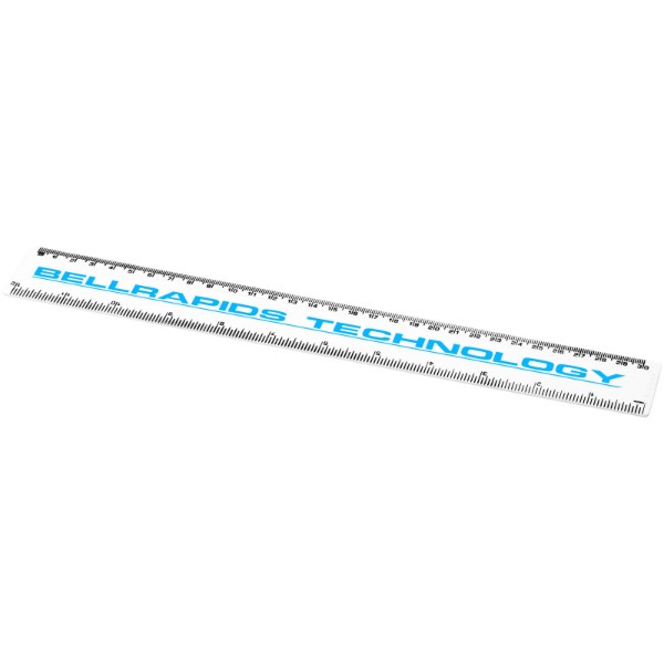 Renzo 30 cm plastic ruler - White