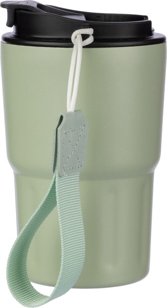 Caneca de parede dupla de aço inoxidável Louisa - cinzento