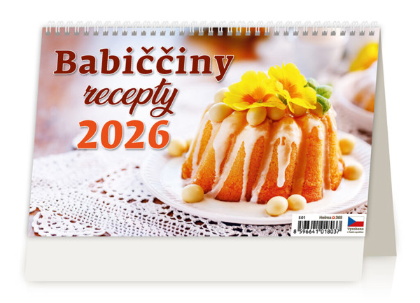 Stolní kalendář Babiččiny recepty 2026
