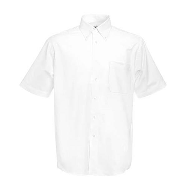 Camisa Oxford Manga Curta 135G - 70% Algodão/ 30% Poliéster - Branco / S