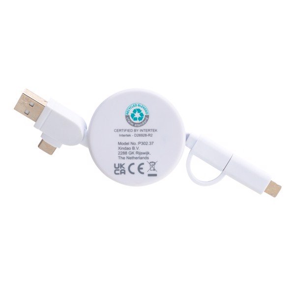Ontario 6-v-1 kabel, 100 cm, recikliran TPE, bambus