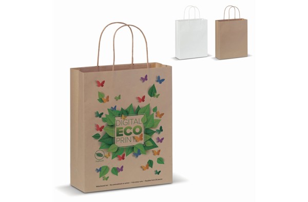 FSC kraft paper bag 90g/m², 22x10x31cm - White