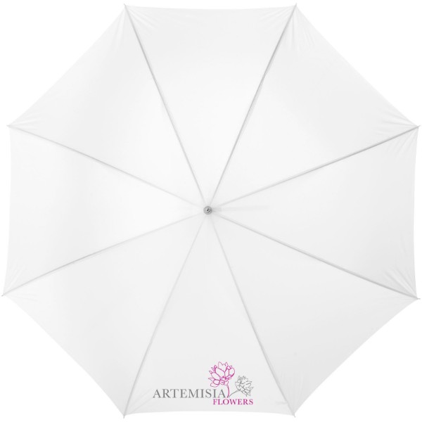 Guarda-chuva automático com pega de madeira de 23” "Lisa" - Branco