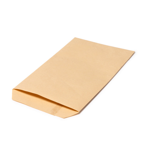 Personalised kraft paper bag 9x14.5 cm with adhesive flap