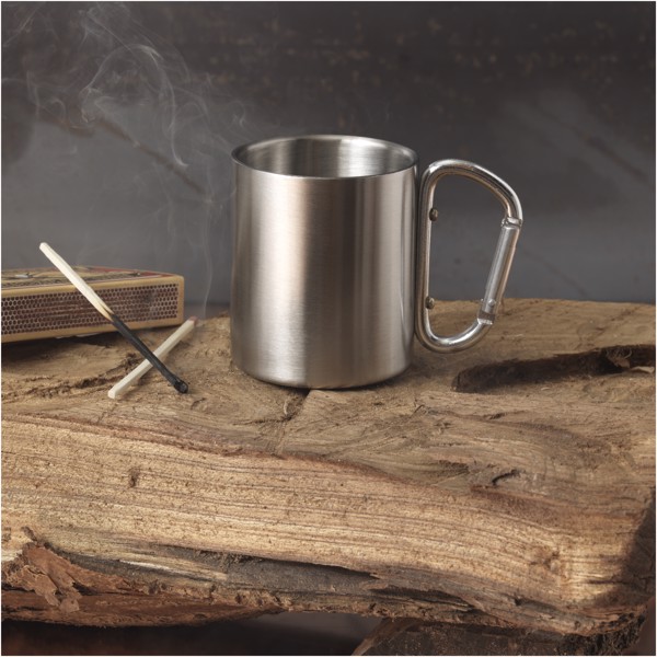Alps 200 ml insulated mug with carabiner - Silver
