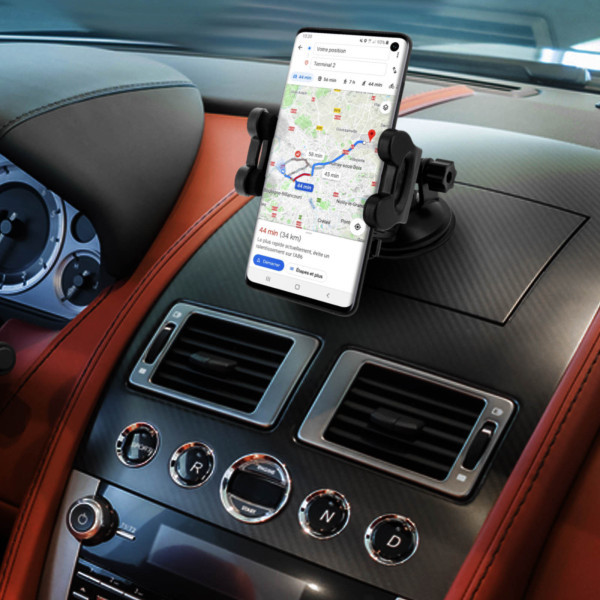 YUNIBA - SUPPORT VOITURE 3 EN 1 NOIR - POUR SMARTPHONE 6.9"